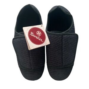 Ravelier Men's‎ Black Adaptive Velcro Closure Slippers Size 9 Wide NEW